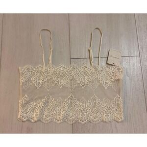NWT Only Hearts Bralette Bra Sz S Ivory Lace - Intimately Free People